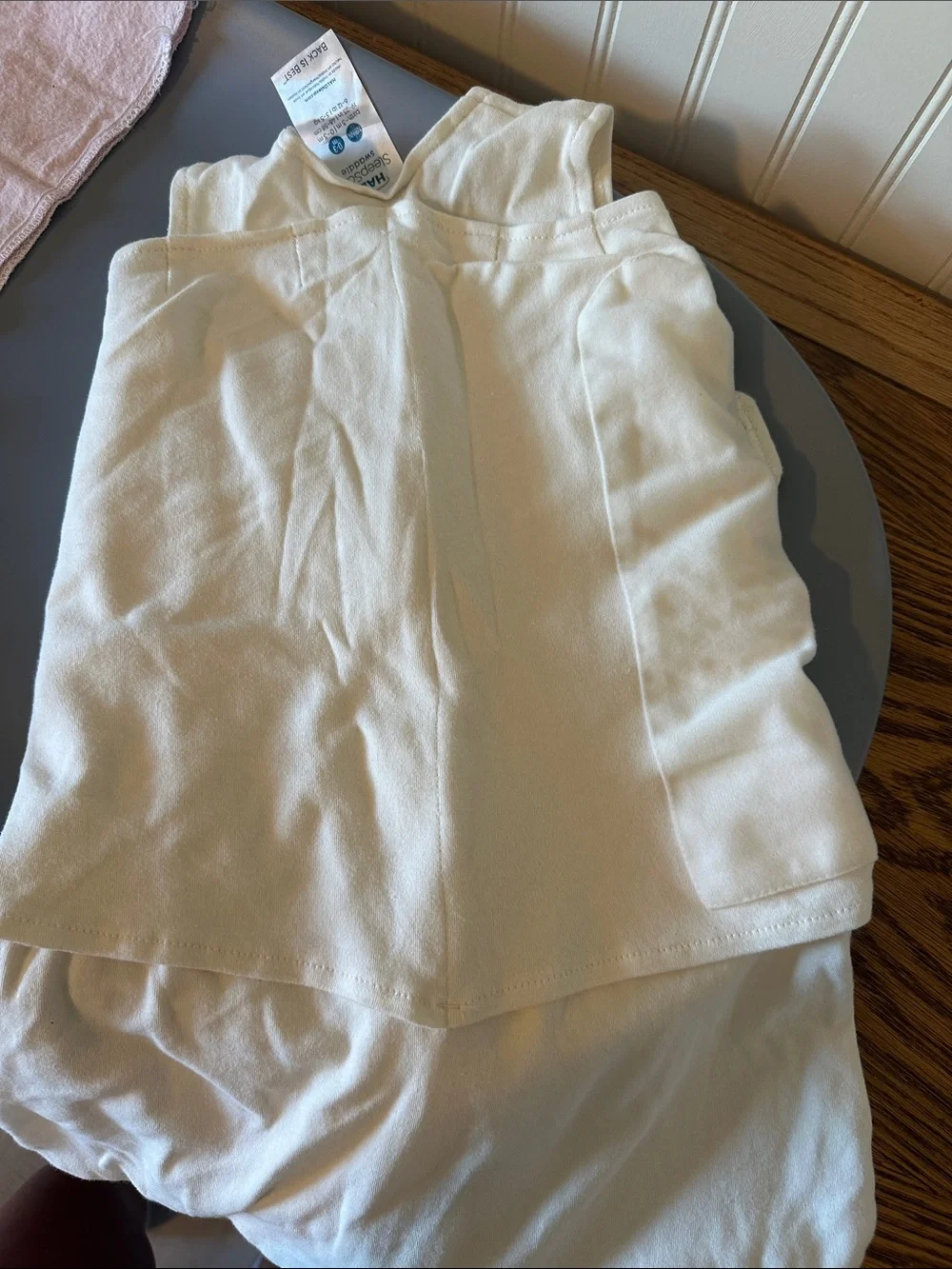 Halo White Infant Sleep Sack Swaddle - Sleeveless Cotton